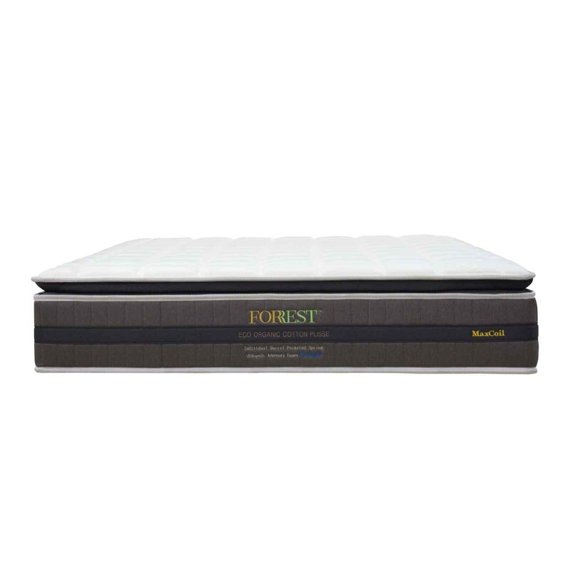 MAXCOIL Super Single Mattress ECO ORGANIC COTTON PLISSE-image 1