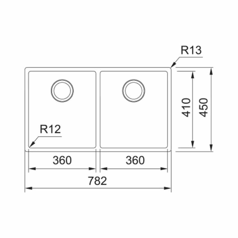 FRANKE Double Bowl S/s Kitchen Sink C/w Waste Fittings Size:782x450x200mm BOX220-36-image 4
