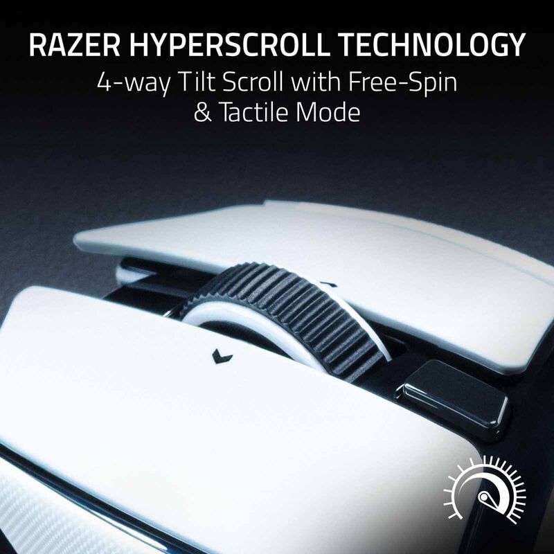 RAZER Basilisk V4 Hyperspeed - Ergonomic Wireless Gaming Mouse - White Edition RZ01-05680200-R3M1-image 5