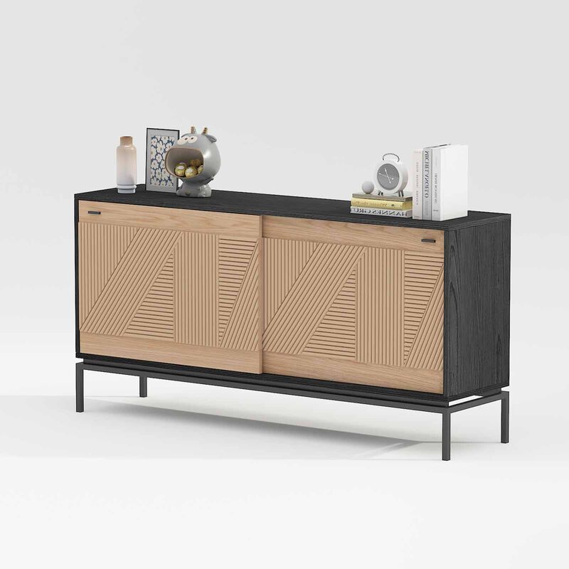 MUZE Sideboard - Natural+black DOMI-image 2