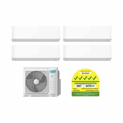 HISENSE Hisense 12kwh Cu System 4 (9000btu X 2, 12000btu X 1, 24000btu X 1) AMW120TERJ + AMS-09TWERUHA00 X 2/AMS-12TWERUHA00/A/AMS-24TWERUHA00