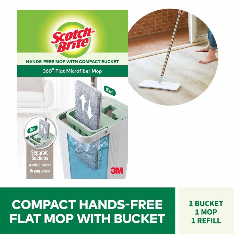 3M SCOTCHB Scotch-brite Hands-free Compact Mop Hfb002 HFB002-image 20