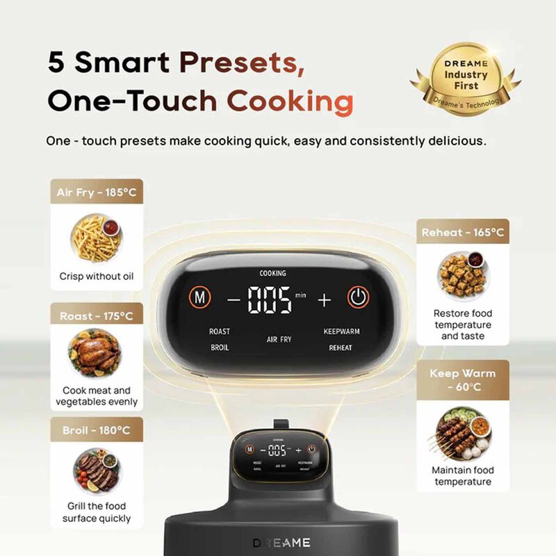 DREAME Pt60 Tasti Air Fryer (2.5l And 4.5l) DM-PT60-GL-image 10