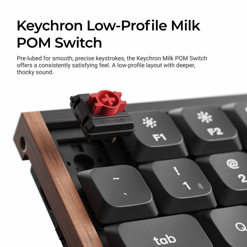 Keychron Red Shop KEYCHRON K3 Ultra 8k 75% 84 Keys White Rgb Hot-swap Milk Pom Red ...
