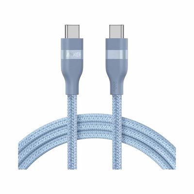 ANKER Usb-c To Usb-c Cable 240w Braided - Blue 3ft A82E2H31