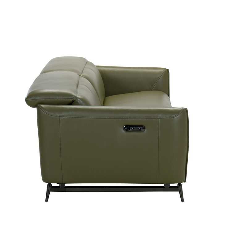 3rr Seater (fl) C15 Green Full Leather Sofa VERDA-image 5