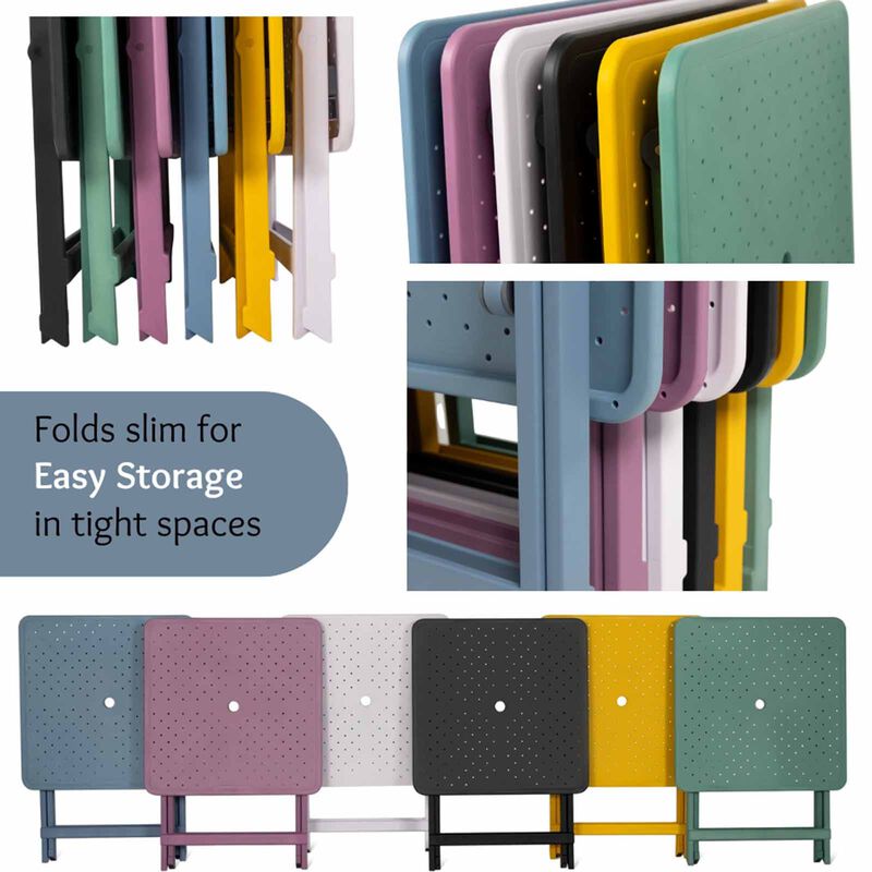 PHOENIX Flip Foldable Square Table Python Dark Green 70 X 70 X 75.9 Cm FLIP-image 6
