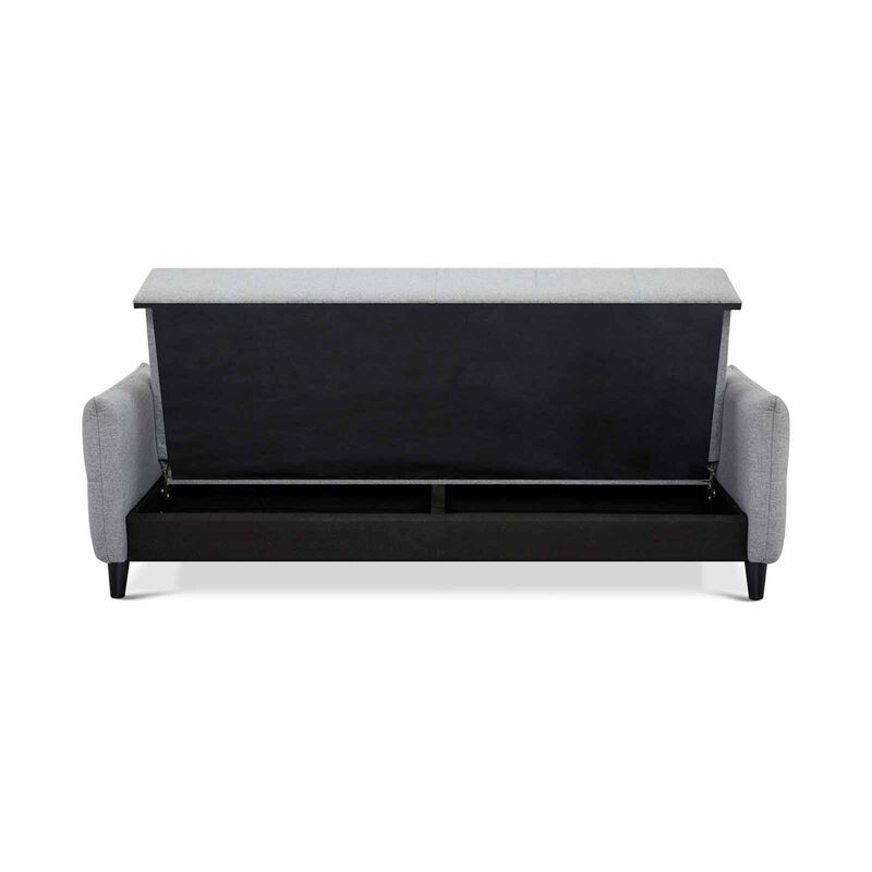 Sofa Bed With Storage Grey BERYL-image 10