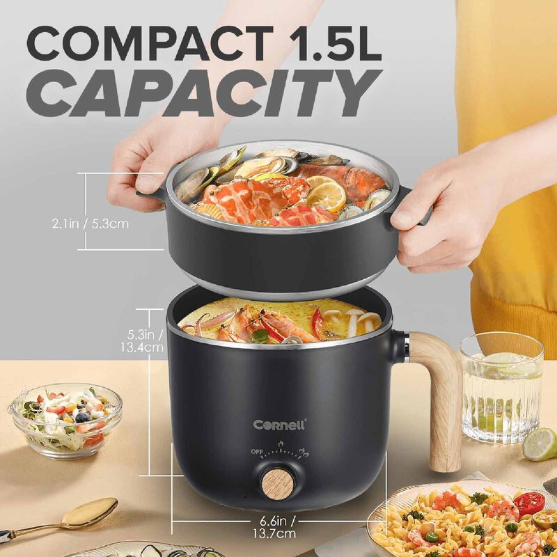 CORNELL Mini Multi Cooker (1.5l) - Black CMCS15BK-image 12