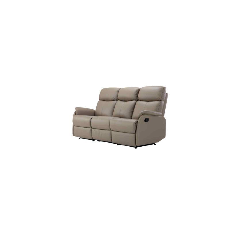 SOLOTTI 3rr-m Seater (hl) Dark Beige Half Leather Recliner Sofa AIRION-image 2