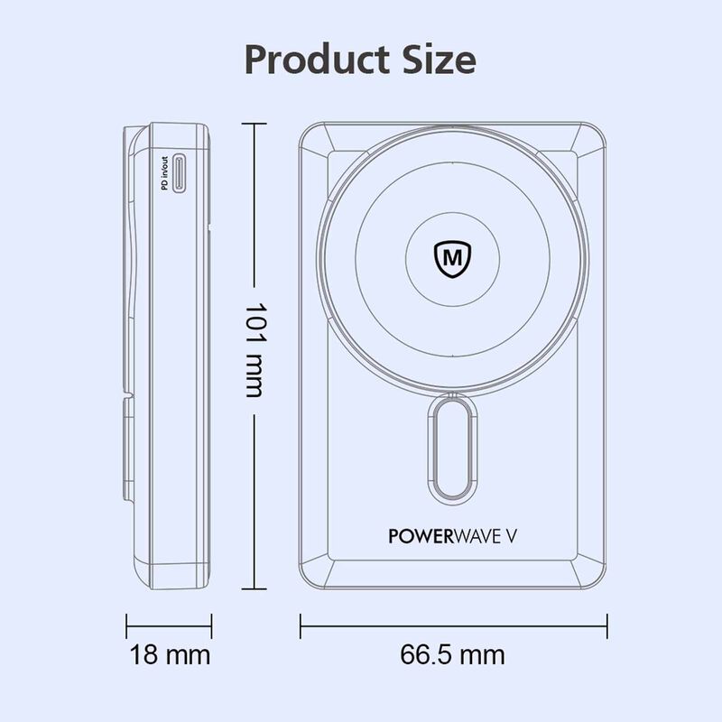 MICROPACK 3 In 1 Pd Fast Charging Magnetic Wireless Powerbank - Purple WPB-310-PL-image 5
