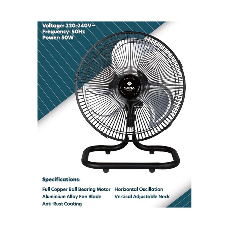 SONA 14 In Desk Fan -black SPO604-image 3