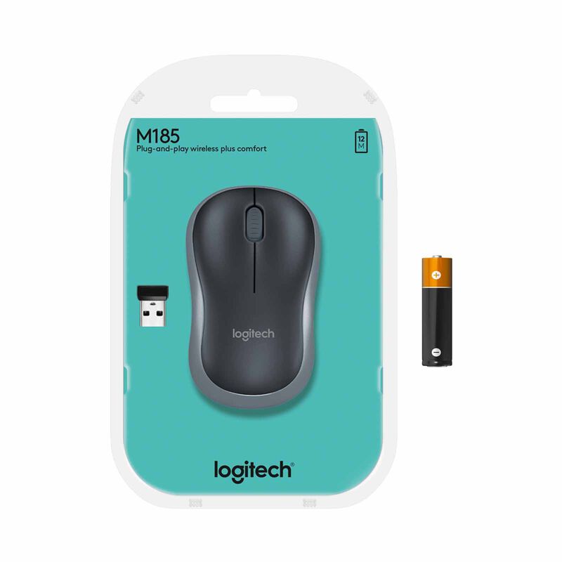 LOGITECH Wireless Mouse M185 Grey 910-002255-image 2