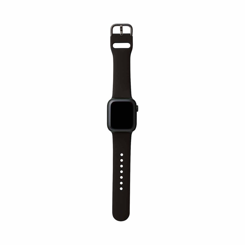ELECOM Apple Watch Band 38-41 Mm Silicone (black) AW-41BDSCBK-image 3