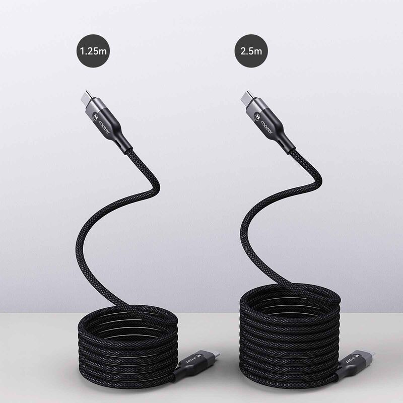 MAZER Infinitelink Cobra2 Magnetic 2.5m/240w Fast Charging Cable-blackgrey M-COBRA21-BG-image 4