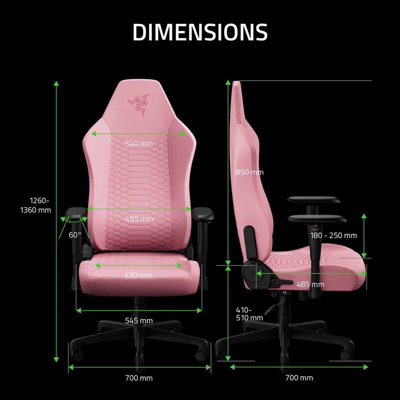 RAZER Iskur V2 X Newgen - Ergonomic Gaming Chair W Breathable Comfort - Quartz RZ38-05311000-R3CA-image 6