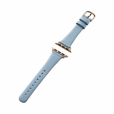 ELECOM Slim Soft Leather Apple Watch Band 41/40/38mm (blue) AW-41BDLJBU
