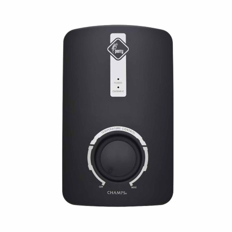 CHAMPS Electric Instant Water Heater - Matt Black (installation Charges Applies) PERRY - MATT BLACK-image 1