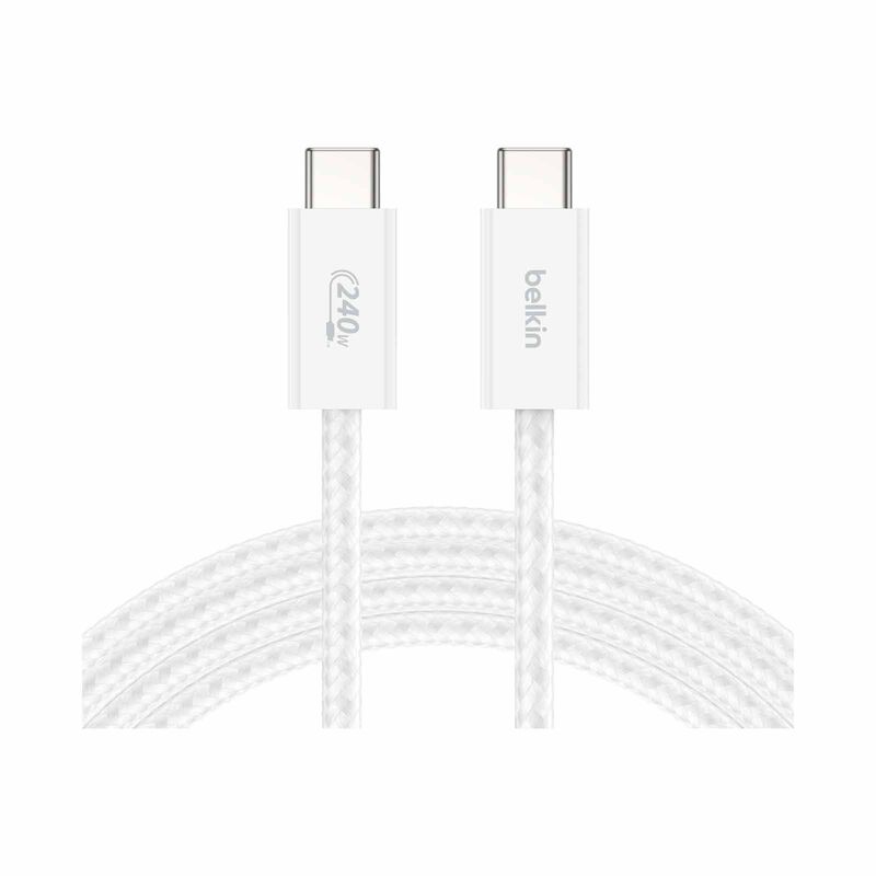 BELKIN 240watt Usb-c To C Cable 1.5m 2pack Wht CAB019QC05WH2PK-image 1