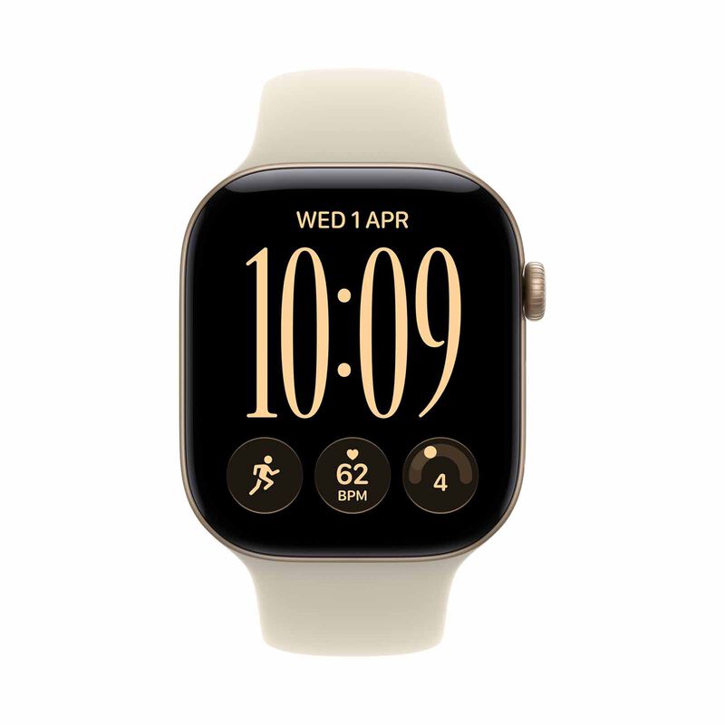 APPLE Watch Series 12 Gps 46mm Light Gold Aluminium Case With Sand Sport Band - S/m MJEN4X/A-image 1