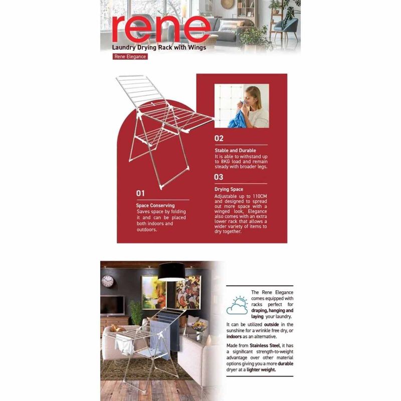 RENE Elegance Laundry Dryer Black E70601-image 2