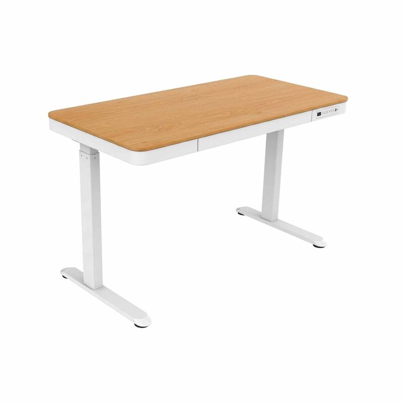 Height Adjustable Desk (oak+white) ARCHITECT-image 2