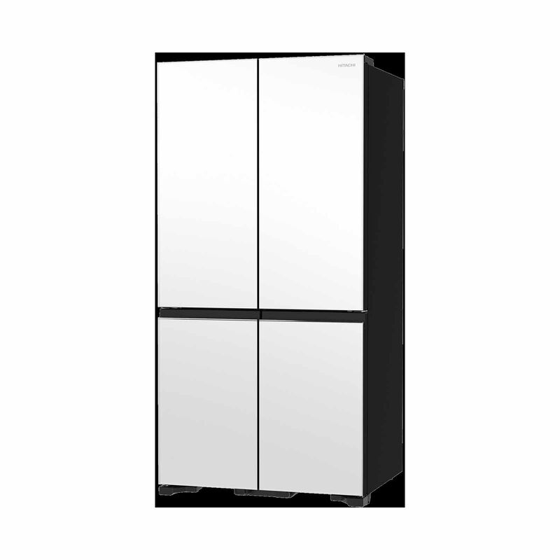 HITACHI 4 Door French Bottom Freezer Fridge - Glass Matt White (569l) R-WB640PMS1-5 MGW-image 2