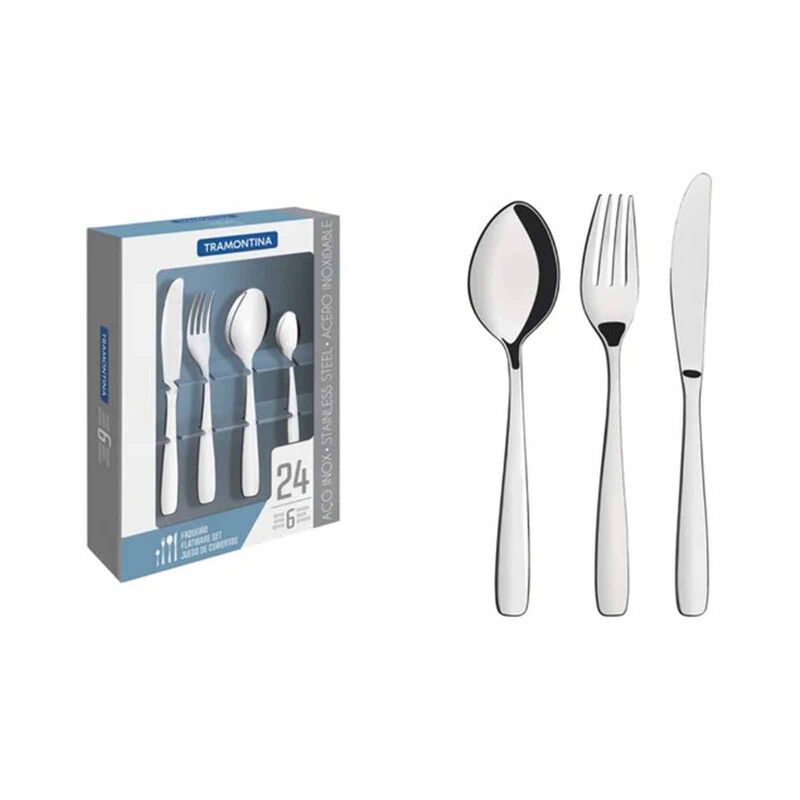 TRAMONTINA 24 Pcs Amazonas Stainless Steel Tableware Set 66960005-image 1