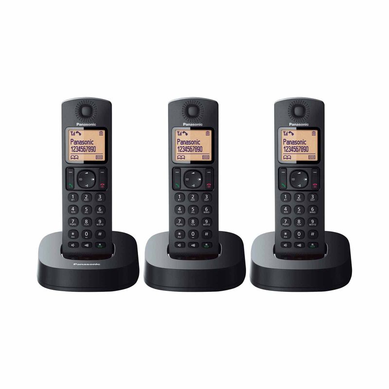 PANASONIC Triple Dect Phone Handfree Speaker Phone (black) KX-TGC313CXB-image 1