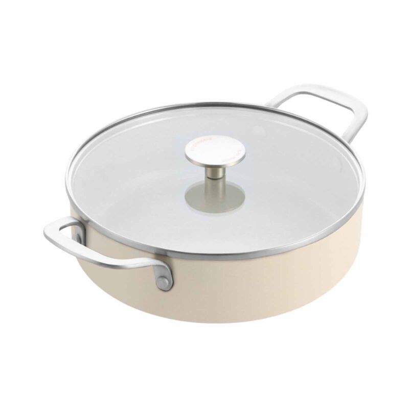KITCHENAID Aluminium 28cm Covered Skillet - Almond Cream KAAM082342-image null