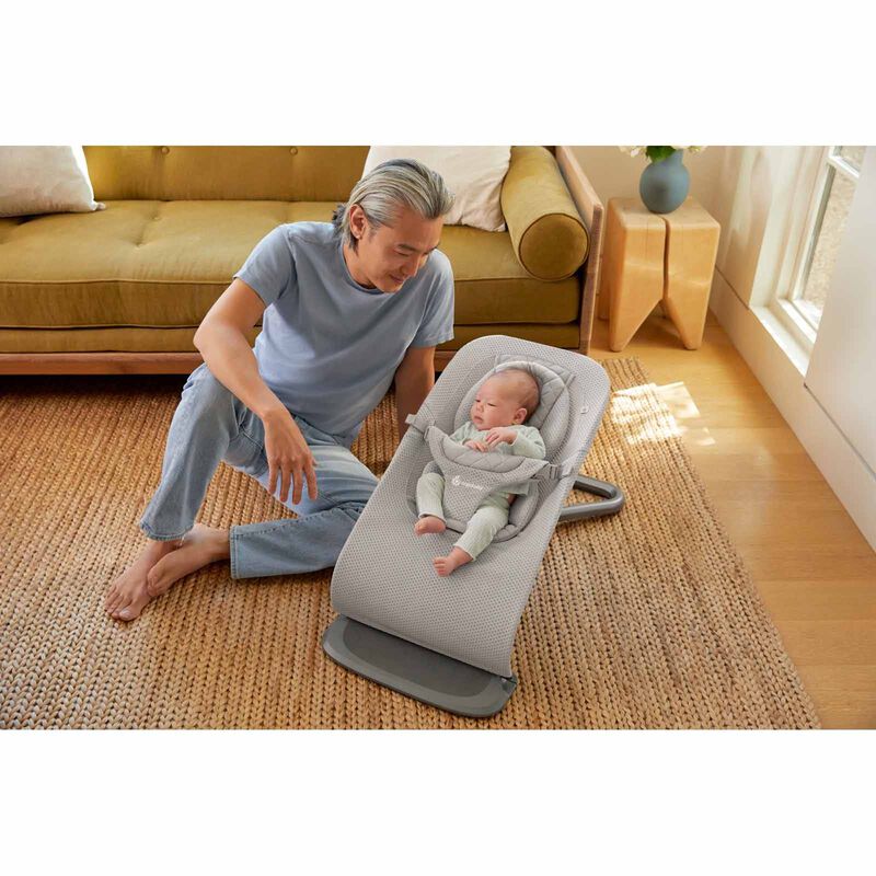 ERGOBABY Evolve 3 In 1 Mesh Bouncer - Light Grey EVLBNCLTGRYMSH-image 4