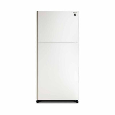 SHARP 2 Door Top Mount Fridge - Matte White (607l) SJ-PG60A-W