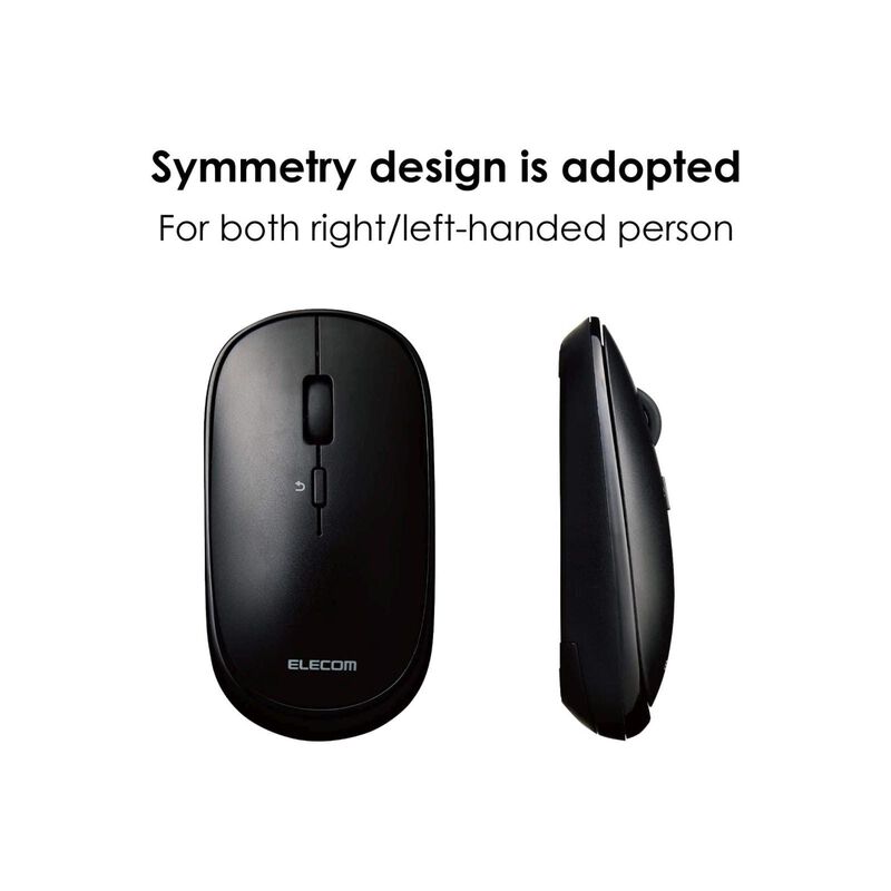 ELECOM Wireless Flat Shape 4 Button Blue Led Bk M-TM10DBBK-image 5