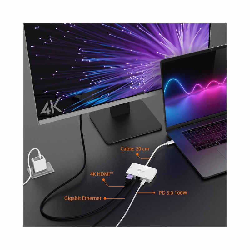 J5CREATE Usb-c To 4k Hdmi Ethernet Adapter JCA351-image 5