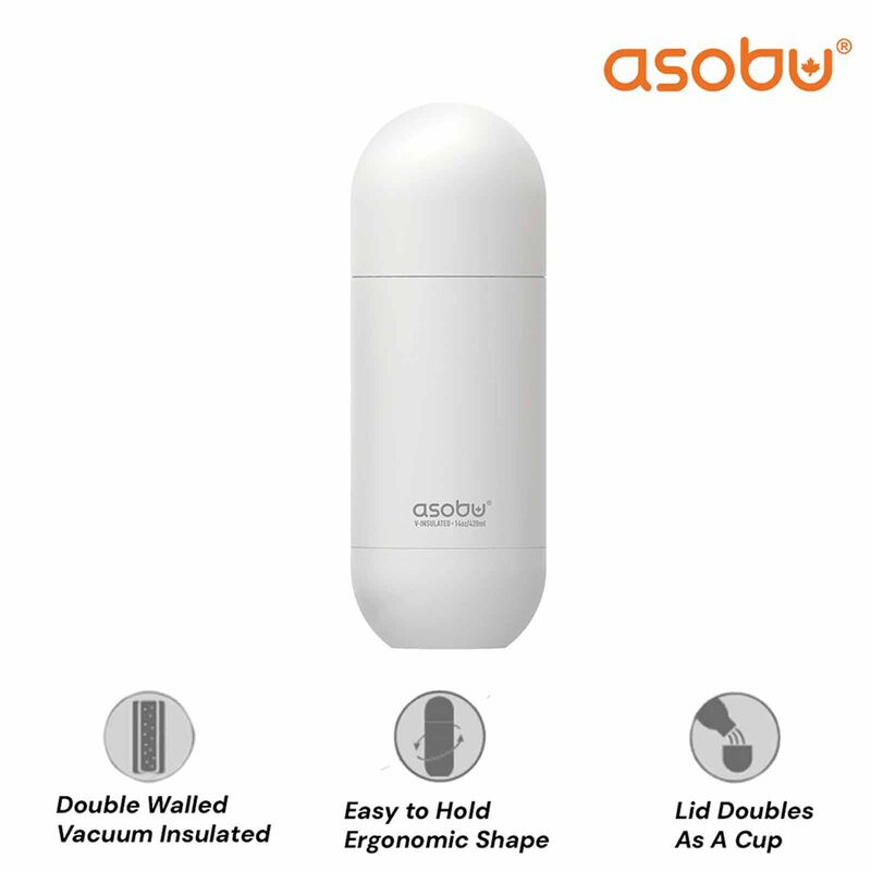ASOBU Orb Water Bottle White 420ml ASBV30WH-image 4