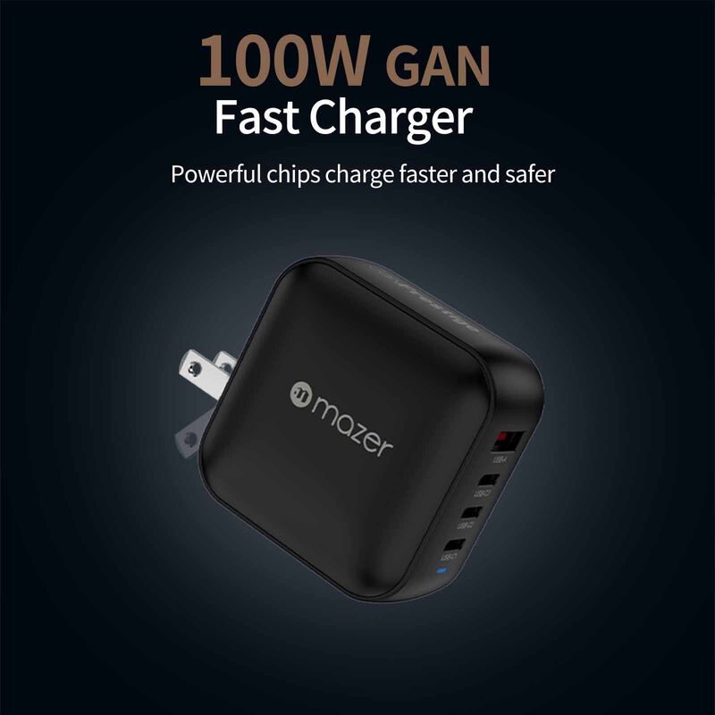 MAZER Ganprestige Pd100w 3c1a With 4 Travel Plugs-black M-G100W-V5-BK-image 9