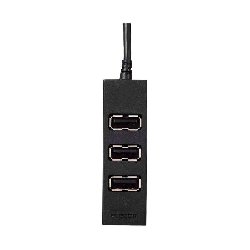 ELECOM Usb Hub 2.0 4 Ports 100cm Cable Black U2H-TZ427BBK-image 2