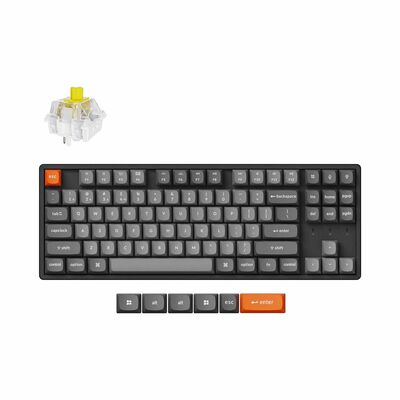 KEYCHRON K8 Max Tenkeyless Wireless Mechanical Keyboard, 80% Tkl 87 Key, Black Full Assembled, Banana Switch, KYCN-K8M-J4