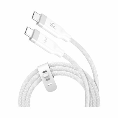J5CREATE Usb-c 10gbps/60w Ultra Soft Double-braided Fast Charging Cable (white) JUCX19L12W