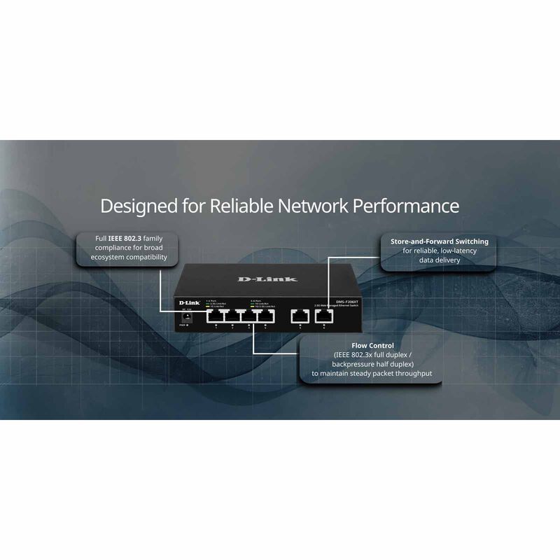 DLINK 4-port 2.5g And 2-port 10g Web Managed Ethernet Switch DMS-F206XT-image 7