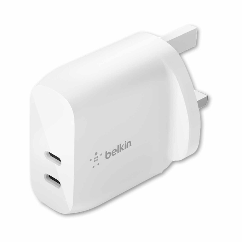 BELKIN Boostcharge Dual Usb-c Pd Wall Charger 40w WCB006MYWH-image 1