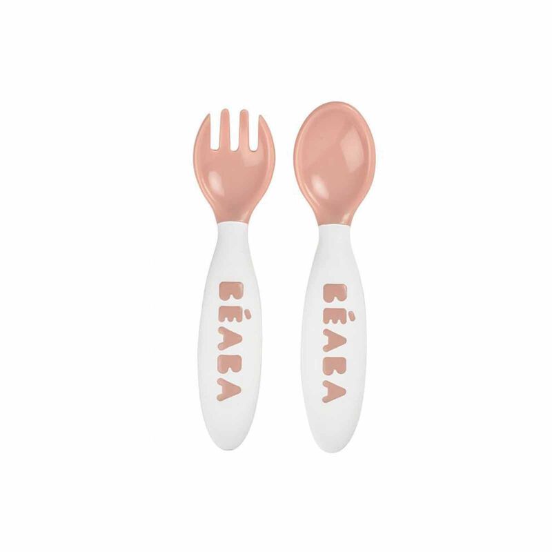 BEABA Training Fork & Spoon With Case - Nude (online) 2ND STAGE-image 2