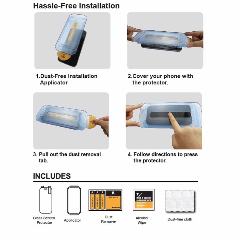 N.BRANDZ Matte Gls Protector W Applicator Ip18p/17p N-TGMT-18P-image 3
