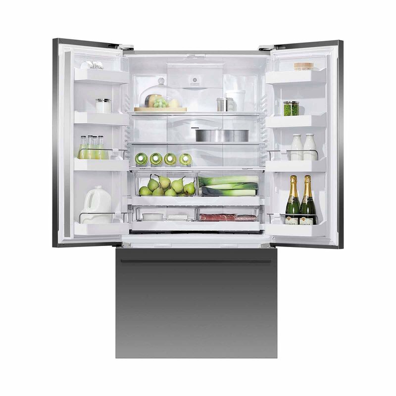 FISHER & P French Door Fridge With Ice & Water (536l) /( Black Stainless Steel ) RF610ADUSB7-image 2