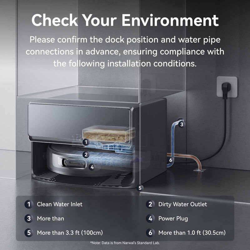 NARWAL Flow2 (compact Station) Robot Vacuum & Mop Black Finish Glass Top YJCC036 - COMPACT STATION-image 13