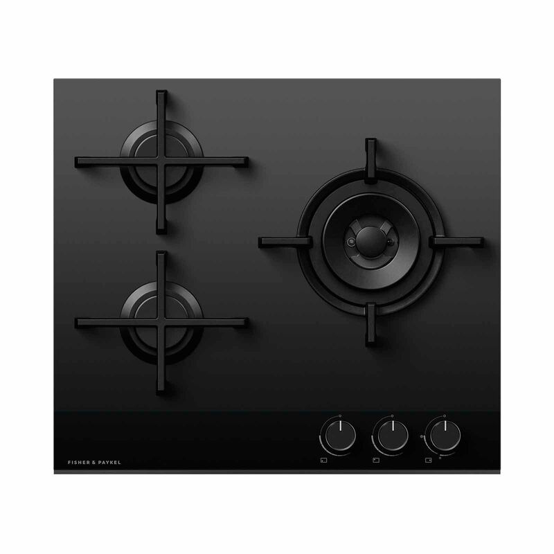 FISHER & P 60cm 3 Burner Glass Cooktop (pub) CG603DTGGB4-image 1