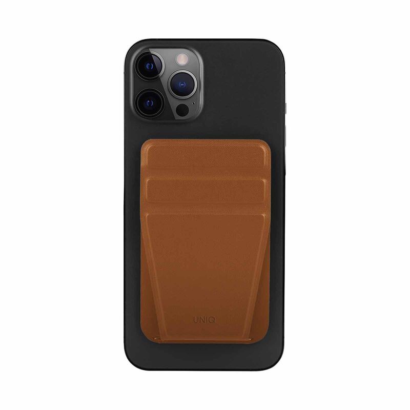 UNIQ Lyft Magnetic Snap-on Stand And Card Holder - Toffee Brown (brown) UNIQ-MGSNAPONCH-LYFTBWN-image 2