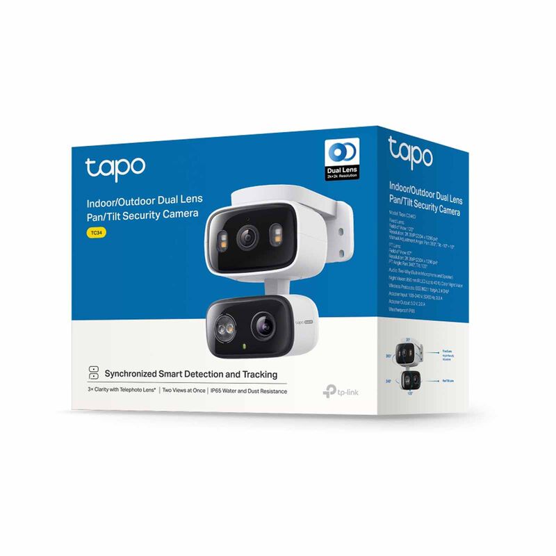TP LINK Indoor/outdoor Dual Lens Pan/tilt Security Camera TAPO TC34-image 12