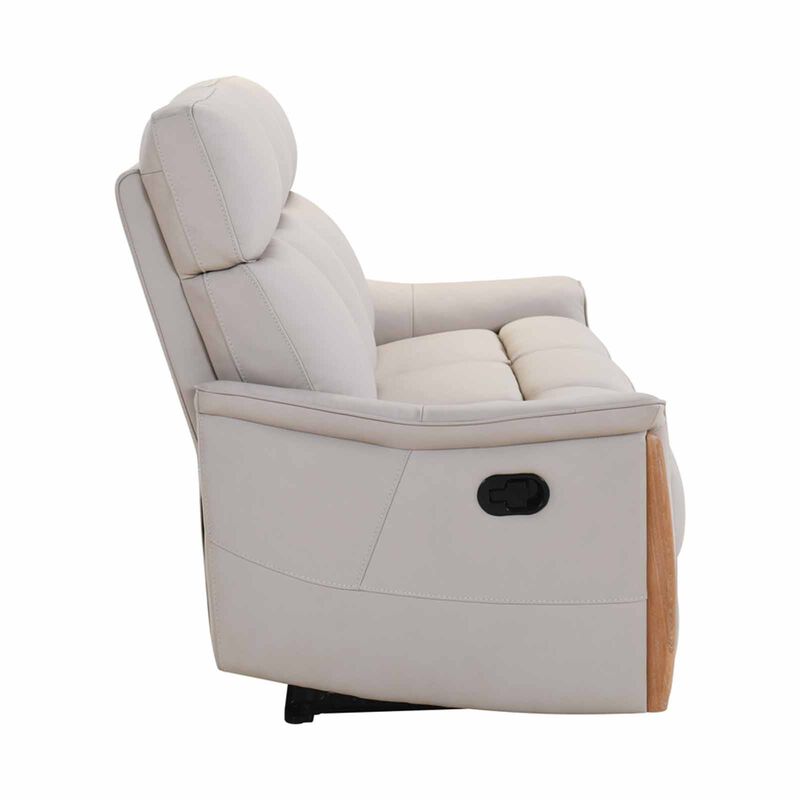 3rr-m Seater (fl) Beige Full Leather Sofa HILDA-image 3