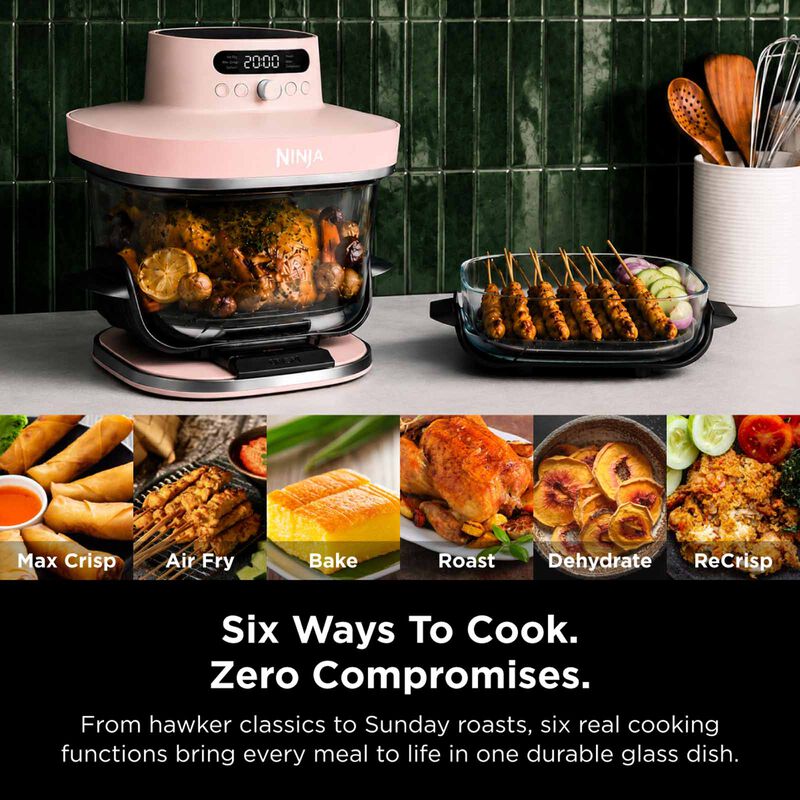 NINJA Crispi Pro Countertop Glass Air Fryer - Rose Quartz AS101SMPK-image 9